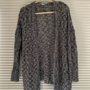 Grayish blue American Eagle knit cardigan.